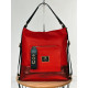 Dámska exkluzívna červená kabelka/vak 2v1 s predným vreckom CONCI NELI