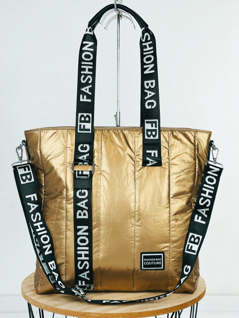 Dámska zlatá šuštáková kabelka FASHION s remienkom
