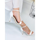Dámske elegantné biele sandále 