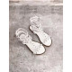 Dámske biele sandále s vybíjaním IWI