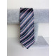 Pánska ružovo-sivá saténová úzka kravata