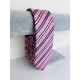 Pánska fialovo-ružová saténová úzka kravata