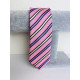 Pánska fialovo-ružová saténová úzka kravata