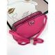 Ružová dámska kabelka s mašľou a remienkom