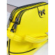 Žltá dámska kabelka s mašľou a remienkom