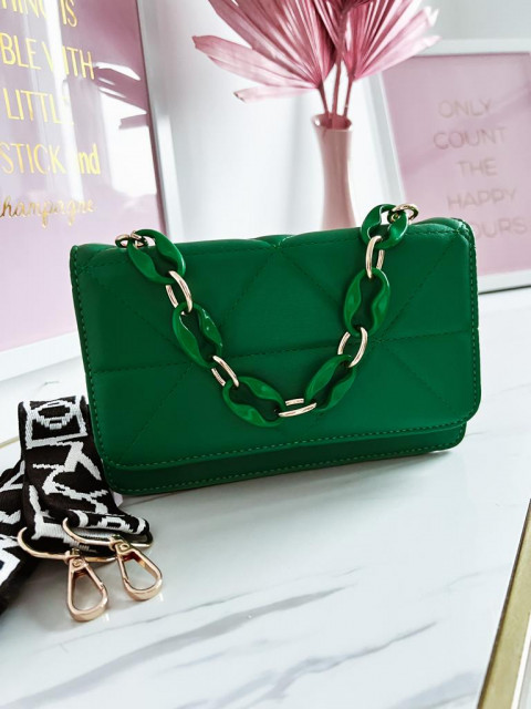 Dámska zelená kabelka s remienkom Femela