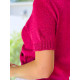 Ružový dámsky sveter so sťahovaním v páse