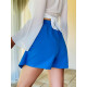 Dámska modrá nohavicová sukňa s retiazkou