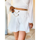 Dámska biela nohavicová sukňa s retiazkou