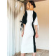 Dámske exkluzívne čierno-biele spoločenské šaty pre moletky