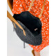 Dámska slamená kabelka s remienkom - čierna
