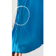 Dámske elegantné plisované šaty s opaskom - svetlo modré - KAZOVÉ