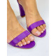 Dámske sandále na hrubom opätku - fialové