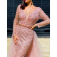 Exkluzívne dlhé dámske spoločenské šaty s odnímateľnou tylovou sukňou pre moletky- ružové 