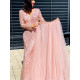 Exkluzívne dlhé dámske spoločenské šaty s odnímateľnou tylovou sukňou pre moletky- ružové 