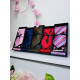 Pánsky ružový 4 dielny set : kravata, vreckovka, spona a manžetové gombíky