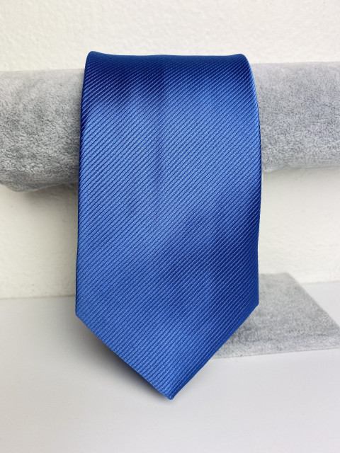 Pánska modrá saténová kravata 