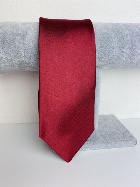 Pánska bordová úzka kravata