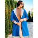 Dámsky exkluzívny kabát MON AMOUR - modrý