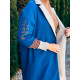 Dámsky exkluzívny kabát MON AMOUR - modrý