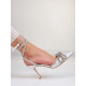 Exkluzívne dámske sandále s ozdobnými kamienkami a mašľou - biele - KAZOVÉ
