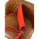 Dámska elegantná spoločenská kabelka s remienkom - oranžová