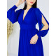 Dámske dlhé modré spoločenské šaty s Amali