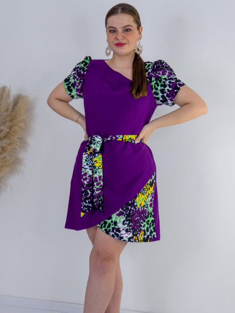 Dámske spoločenské šaty pre moletky - fialové