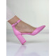 Dámske ružové sandále na hrubom opätku ARIEL