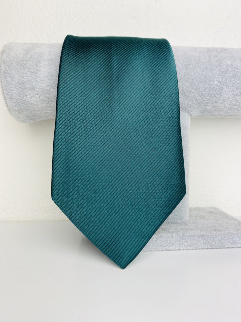 Pánska tmavá zelená saténová kravata 
