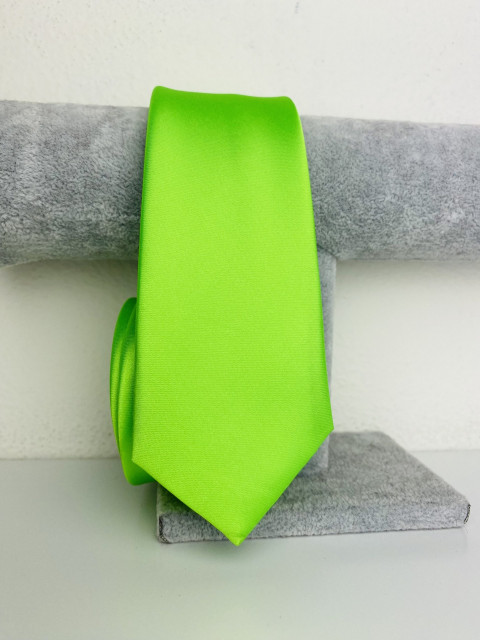 Pánska výrazná zelená úzka kravata