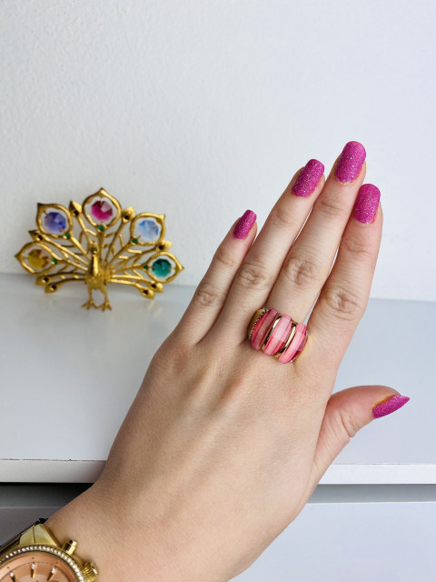 Dámsky zlato-ružový prsteň 1