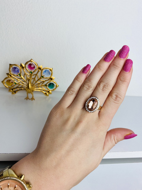 Dámsky zlato-ružový prsteň 2