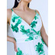 Dámske spoločenské šaty pre moletky s kvetovanou potlačou - zelené