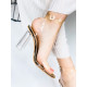 Transparentné dámske luxusné sandále - zlaté