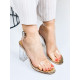 Transparentné dámske luxusné sandále - zlaté