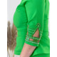 Dámsky luxusný kostým s opaskom a ozdobnými kamienkami - zelený