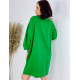 Dámske zelené oversize teplákové šaty s trojštvrťovým rukávom