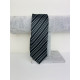 Pánska sivo-čierna úzka kravata