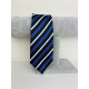 Pánska modro-čierna úzka kravata
