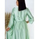 Dámske dlhé spoločenské šaty s dlhým rukávom Vanes - svetlo zelené