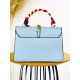 Exkluzívna kabelka s remienkom a dvoma priehradkami - modrá