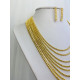 Dámsky exkluzívny zlatý set náhrdelník + náušnice ALOKA
