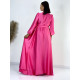 Dámske dlhé spoločenské šaty s dlhým rukávom Vanes - baby pink