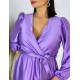 Dámske dlhé spoločenské šaty s dlhým rukávom Vanes - fialové