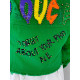 Exkluzívna zelená rifľová bunda s vybíjaním GUELA