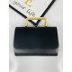 Dámska čierna spoločenská kabelka s kovovou rúčkou