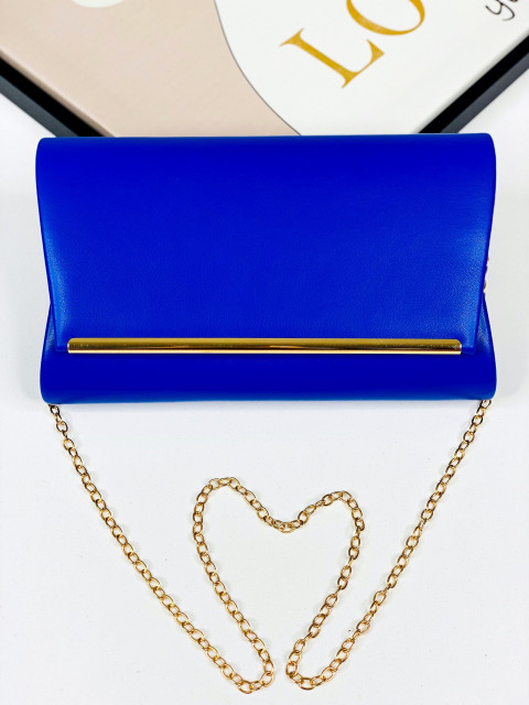 Dámska spoločenská kabelka s remienkom - modrá