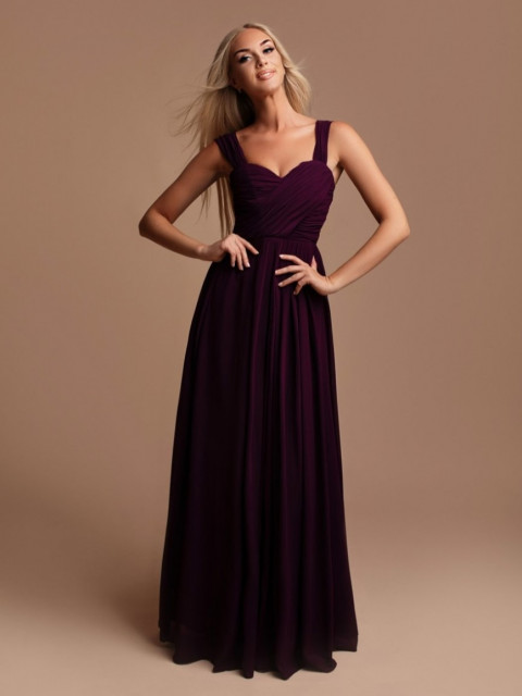Dámske dlhé spoločenské šaty LUNA  - fialové