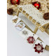 Dámska vianočná brošňa s kamienkami a perlami PEARL